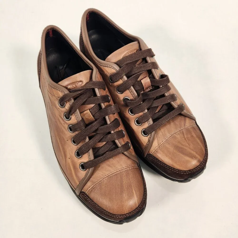 MBT Womens Nafasi Sneakers‎ 36 US 5.5 Brown Leather Lace Up Walking Comfort